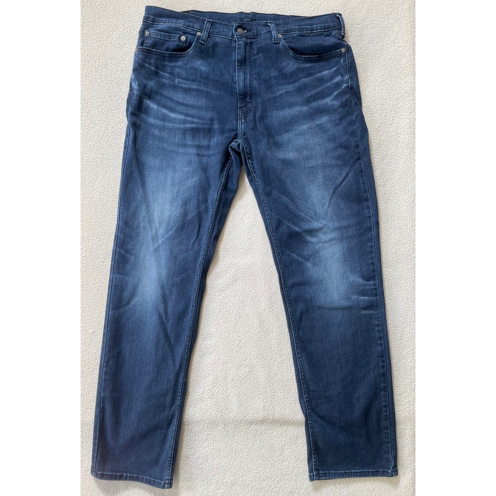 Levis Mens 36x34 559 Relaxed Straight Jeans Dark Wash Indigo Blue Stretch